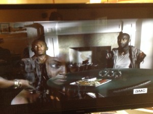 Look at this crazy shot I got of the armless men and her face.