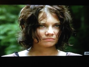 My buddy says Lauren Cohan comes into his coffee shop in Atlanta, and that she is just as beautiful in real life...even on the run from zombies and grief-stricken, Maggie is gorgeous.