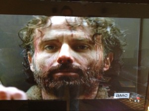 One look at Rick's face, here, and we know some shit went down...