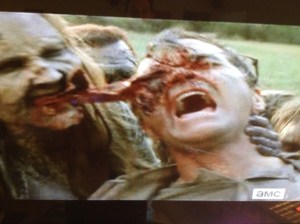 Nicotero and the effects/makeup crew outdid themselves with this episode, this scene especially (which serves as gruesome inspiration for Rick in a desperate situation soon to come...epic gore and new-classic WD moments abound in this episode!)