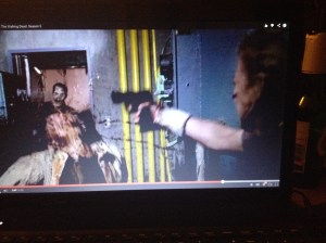 Beth seems to be connecting with her own inner warrior in this hellhole...
