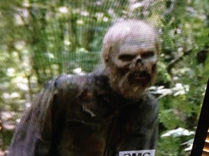 Rager Walker comes ambling around the rock...