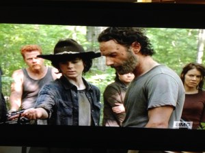 Carl does the Christian thing to do, steps forward and offers Gabriel some pecans, while the others stare on in disbelief at this guy.