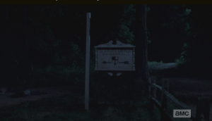 Then, one of the coolest things I've seen on televsion...a full minute-long shot of the church sign, nothing else happening, real time. Watch, wait...watch, wait...suspense builds...it's like we are there, and the viewer wonders for a moment if the screen froze, but no...wait, watch...and we see...