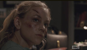 New Beth ain't playin. When Doc Edwards walks out, Beth sees he left his sharp scissors behind with the gauze...