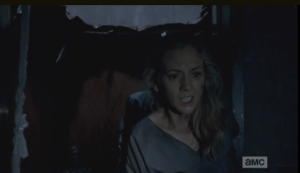 Beth leads the way, and Noah shows her the door to the opening, to outside...