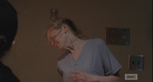 It's like she wants to make sure that cut leaves a nice scar for Beth to remember her by...