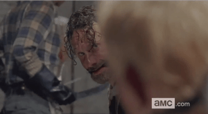 At first, Rick looks at Sam...