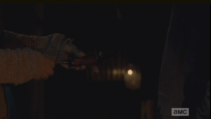 Sasha holds out the knife to Tyrese.