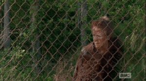 walker carol at the fence