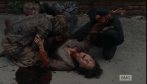 walkers go cannibal on terminus