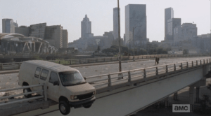 daryl and carol approach the white van