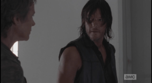 This is Daryl's breaking point, and he whirls on Carol, tells her,