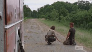 maggie shares water with abraham