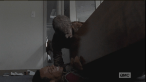 It's a harrowing, close call for Noah, who braces himself for the bite...