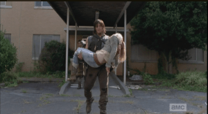 The image that has seared itself into the hearts of all WD fans worldwide...Daryl carrying Beth's body. So heartbreaking, the worst ever.