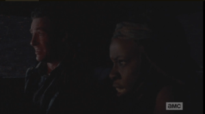 aaron and michonne freaking