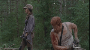Abraham turns towards Rosita.