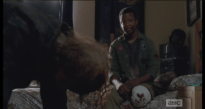 Bob tells Tyreese that it's ok that he didn't want to be a part of it any longer. 