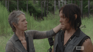 carol looks at daryl