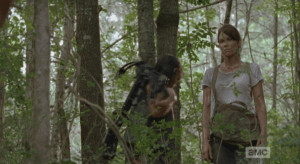daryl and maggie turn away
