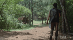 daryl sees the barn