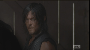 As Daryl, and the rest of the gang, listen, Aaron continues his spiel,