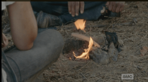 gabriel throws collar into fire
