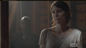 Maggie interrupts the sexual tension by siding with Michonne. 