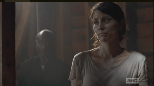 Maggie interrupts the sexual tension by siding with Michonne.