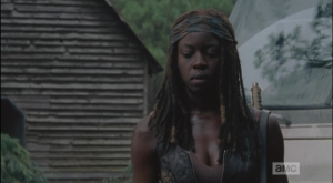 michonne out by car 1