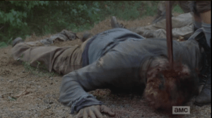 mr walker gets a spear to the head