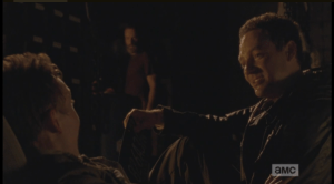 rick interrupts the mens giggle