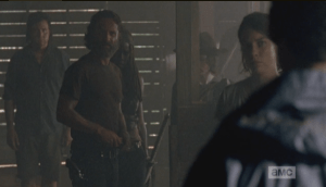rick sniffs gun, vibes aaron