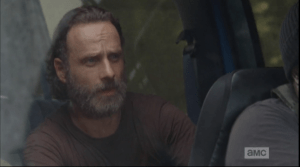 Looking like a beautiful sage, Rick tells Tyreese to pull over in the woods, that they will take the rest of the way on foot, stealth-style.