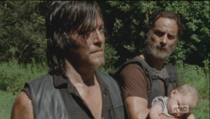 Rick turns to Daryl. 