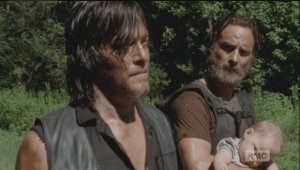 Rick turns to Daryl.