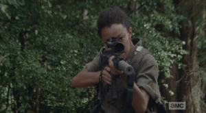 sasha goes sniper on the dogs