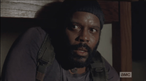 Martin's voice overlaps the end of the horrific news report.