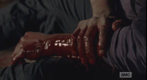 tyreese's bitten arm close