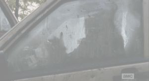 walker in car
