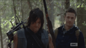 Aaron tells Daryl that people are afraid of what they don't know, so Daryl should let the others in Alexandria get to know him a little better.