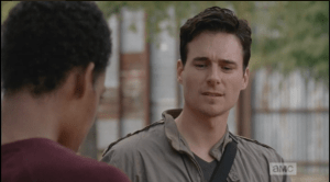 Aidan looks sorrowful, expresses as much to Noah, but it's more like,