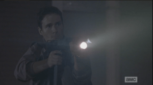 Aiden faces the Swat Walker, and begins firing upon it, but the walker's protective gear makes it hard to get the head shot...