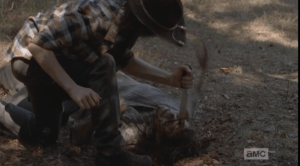 Carl rekills the lady walker.