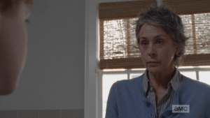Carol knows kids. Looking right at Sam, Carol asks him,