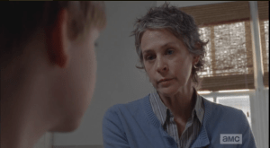 Carol drops the tough act.
