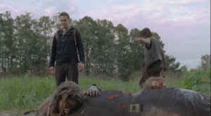 He turns away, tells Aaron to