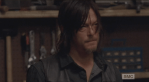 Daryl takes this all in, then says, finally, that he doesn't have anything else to do, so ok...and after a moment, he gives Aaron this sweet look, and says, quietly,