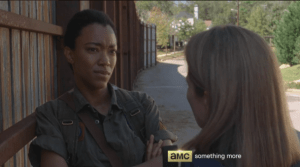 The next morning, Deanna meets Sasha at the gate, tries to ask Sasha what is it? Sasha tells her,